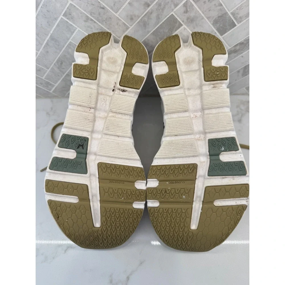 On Running Cloudrunner 2 Running Shoes Womens 8.5 Undyed Green Lace Up Sneakers